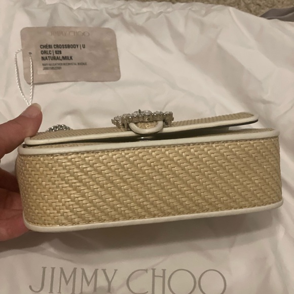 Jimmy Choo Rafia Crossbody Cherie Bag - Picture 5 of 14